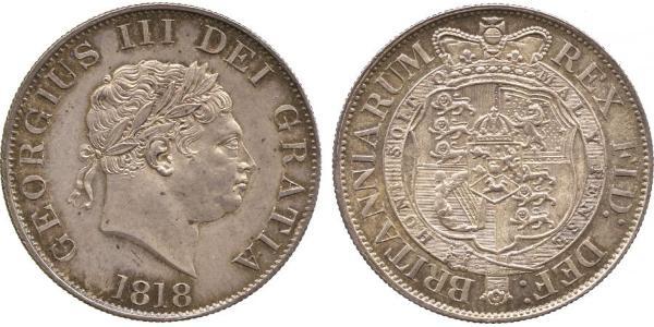 1/2 Crown Vereinigtes Königreich von Großbritannien und Irland (1801-1922) Silber Georg III (1738-1820)