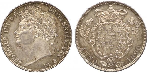 1/2 Crown Vereinigtes Königreich von Großbritannien und Irland (1801-1922) Silber Georg IV (1762-1830)