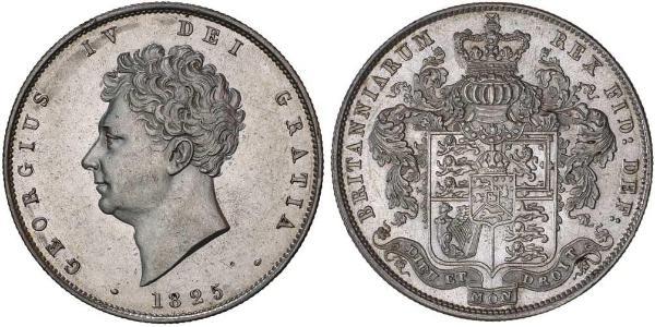 1/2 Crown Vereinigtes Königreich von Großbritannien und Irland (1801-1922) Silber Georg IV (1762-1830)