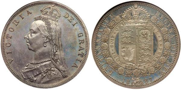 1/2 Crown Vereinigtes Königreich von Großbritannien und Irland (1801-1922) Silber Victoria (1819 - 1901)