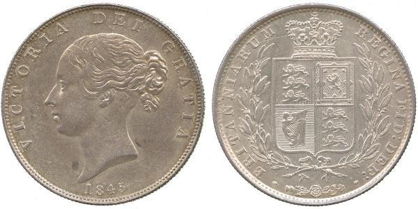 1/2 Crown Vereinigtes Königreich von Großbritannien und Irland (1801-1922) Silber Victoria (1819 - 1901)
