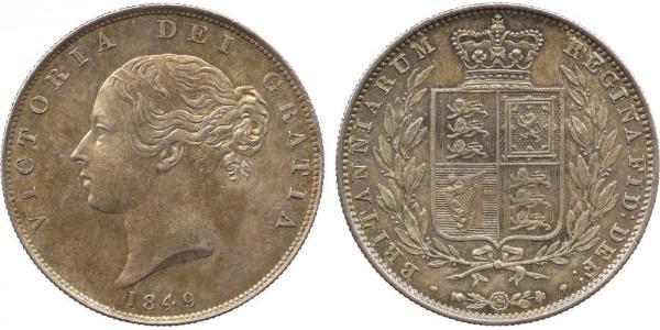 1/2 Crown Vereinigtes Königreich von Großbritannien und Irland (1801-1922) Silber Victoria (1819 - 1901)