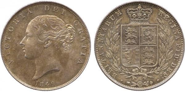 1/2 Crown Vereinigtes Königreich von Großbritannien und Irland (1801-1922) Silber Victoria (1819 - 1901)