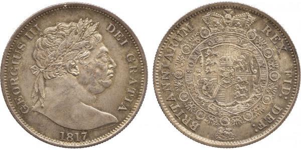 1/2 Crown Vereinigtes Königreich von Großbritannien und Irland (1801-1922) Silber Georg III (1738-1820)