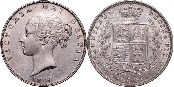 1/2 Crown Vereinigtes Königreich von Großbritannien und Irland (1801-1922) Silber Victoria (1819 - 1901)