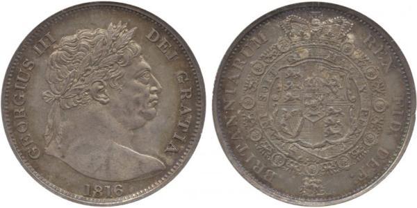 1/2 Crown Vereinigtes Königreich von Großbritannien und Irland (1801-1922) Silber Georg III (1738-1820)