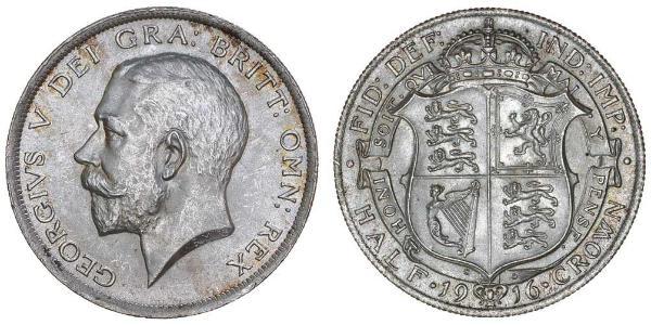 1/2 Crown Vereinigtes Königreich von Großbritannien und Irland (1801-1922) Silber George V (1865-1936)