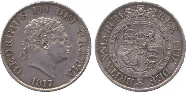 1/2 Crown Vereinigtes Königreich von Großbritannien und Irland (1801-1922) Silber Georg III (1738-1820)