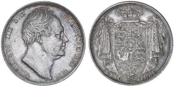 1/2 Crown Vereinigtes Königreich von Großbritannien und Irland (1801-1922) Silber Wilhelm IV (1765-1837)