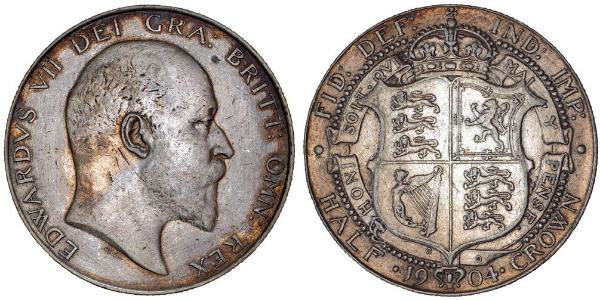 1/2 Crown Vereinigtes Königreich von Großbritannien und Irland (1801-1922) Silber Eduard VII (1841-1910)