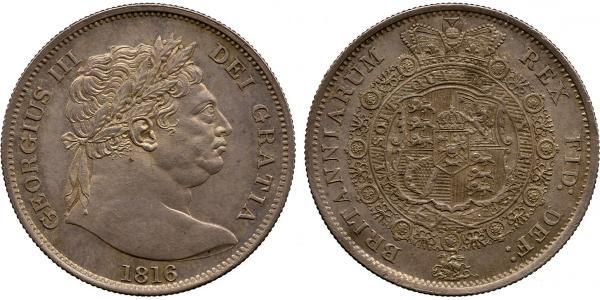 1/2 Crown Vereinigtes Königreich von Großbritannien und Irland (1801-1922) Silber Georg III (1738-1820)