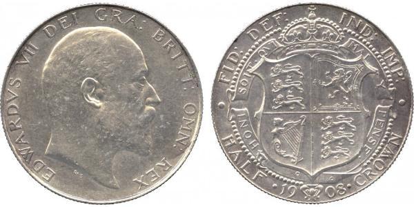 1/2 Crown Vereinigtes Königreich von Großbritannien und Irland (1801-1922) Silber Eduard VII (1841-1910)