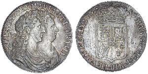 1/2 Crown Kingdom of England (927-1649,1660-1707) Silver William III (1650-1702)