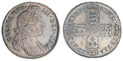 1/2 Crown Kingdom of England (927-1649,1660-1707) Silver William III (1650-1702)