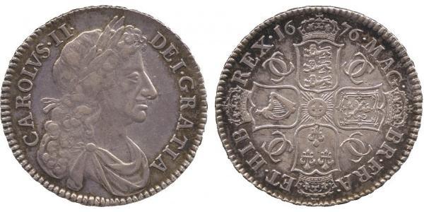 1/2 Crown Kingdom of England (927-1649,1660-1707) Silver Charles II (1630-1685)