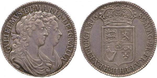 1/2 Crown Kingdom of England (927-1649,1660-1707) Silver William III (1650-1702)