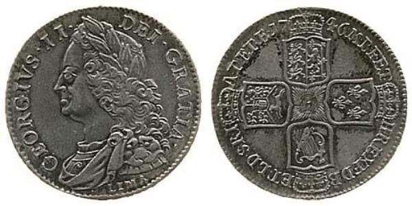 1/2 Crown Kingdom of Great Britain (1707-1801) Silver George II (1683-1760)