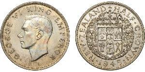 1/2 Crown New Zealand Silver George VI (1895-1952)