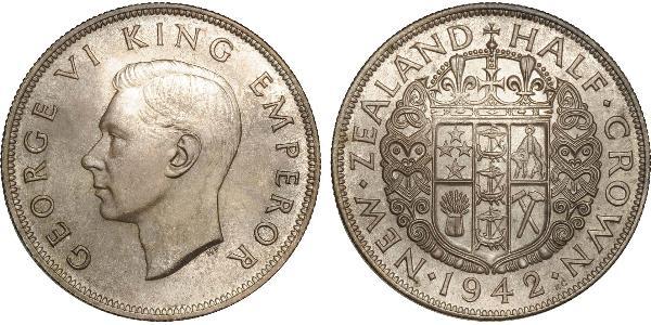 1/2 Crown New Zealand Silver George VI (1895-1952)
