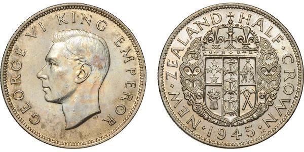 1/2 Crown New Zealand Silver George VI (1895-1952)
