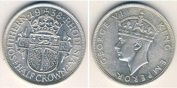 1/2 Crown Southern Rhodesia (1923-1980) Silver George VI (1895-1952)