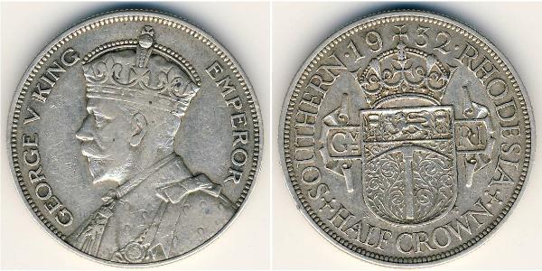 1/2 Crown Southern Rhodesia (1923-1980) Silver George V of the United Kingdom (1865-1936)