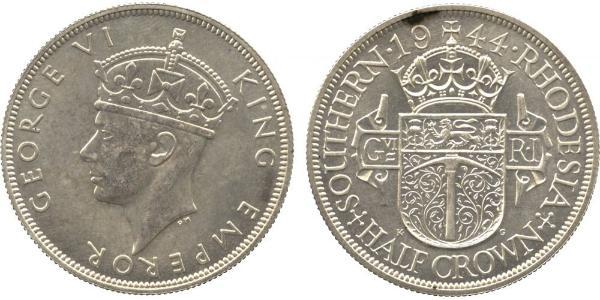 1/2 Crown Southern Rhodesia (1923-1980) Silver George VI (1895-1952)