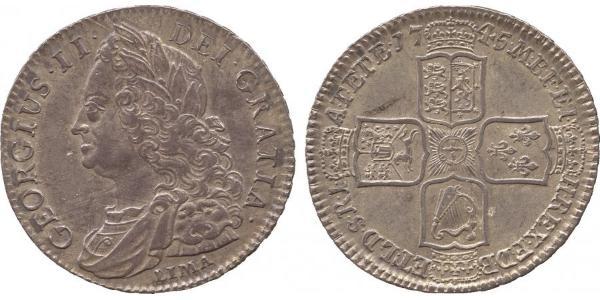 1/2 Crown 大不列顛王國 (1707 - 1800) 金 乔治二世 (大不列颠) (1683 - 1760)
