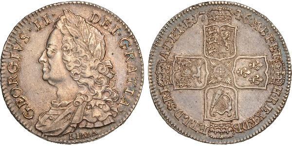 1/2 Crown 大不列顛王國 (1707 - 1800) 金 乔治二世 (大不列颠) (1683 - 1760)