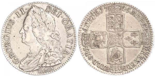 1/2 Crown 大不列顛王國 (1707 - 1800) 金 乔治二世 (大不列颠) (1683 - 1760)