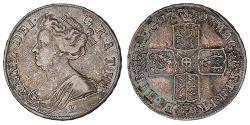 1/2 Crown 大不列顛王國 (1707 - 1800) 銀 安妮 (英国女王) (1665-1714)