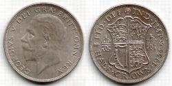 1/2 Crown United Kingdom (1922-) 銀 乔治五世  (1865-1936)
