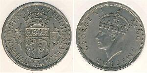 1/2 Crown 南羅德西亞 銀 乔治六世 (1895-1952)