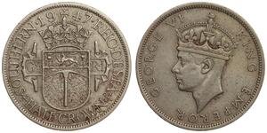 1/2 Crown 南羅德西亞 銀 乔治六世 (1895-1952)