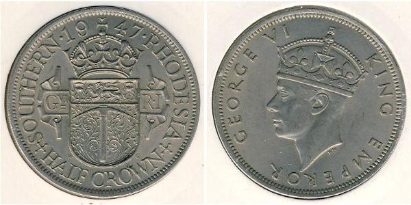 1/2 Crown 南羅德西亞 銀 乔治六世 (1895-1952)