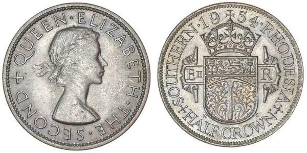1/2 Crown 南羅德西亞 銀 伊丽莎白二世 (1926-2022)