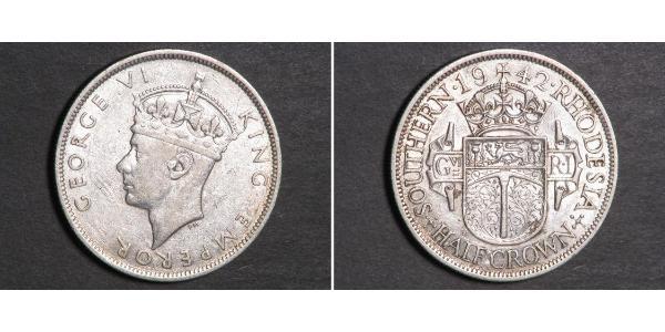 1/2 Crown 南羅德西亞 銀 乔治六世 (1895-1952)