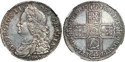 1/2 Crown 大不列顛王國 (1707 - 1800) 銀 乔治二世 (大不列颠) (1683 - 1760)