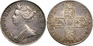 1/2 Crown 大不列顛王國 (1707 - 1800) 銀 安妮 (英国女王) (1665-1714)