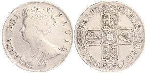 1/2 Crown 大不列顛王國 (1707 - 1800) 銀 安妮 (英国女王) (1665-1714)