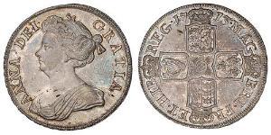 1/2 Crown 大不列顛王國 (1707 - 1800) 銀 安妮 (英国女王) (1665-1714)