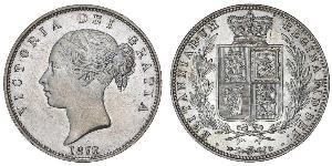 1/2 Crown 大不列颠及爱尔兰联合王国 (1801 - 1922) 銀 维多利亚 (英国君主)