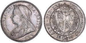 1/2 Crown 大不列颠及爱尔兰联合王国 (1801 - 1922) 銀 维多利亚 (英国君主)