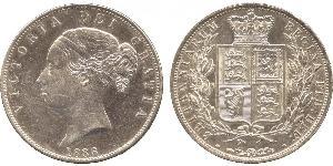 1/2 Crown 大不列颠及爱尔兰联合王国 (1801 - 1922) 銀 维多利亚 (英国君主)