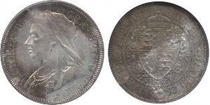 1/2 Crown 大不列颠及爱尔兰联合王国 (1801 - 1922) 銀 维多利亚 (英国君主)