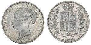 1/2 Crown 大不列颠及爱尔兰联合王国 (1801 - 1922) 銀 维多利亚 (英国君主)