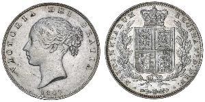 1/2 Crown 大不列颠及爱尔兰联合王国 (1801 - 1922) 銀 维多利亚 (英国君主)