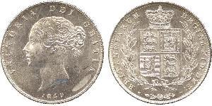 1/2 Crown 大不列颠及爱尔兰联合王国 (1801 - 1922) 銀 维多利亚 (英国君主)