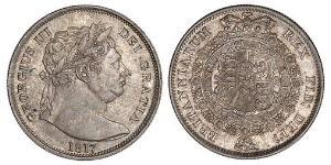 1/2 Crown 大不列颠及爱尔兰联合王国 (1801 - 1922) 銀 喬治三世 (1738-1820)