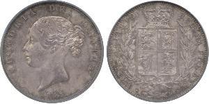 1/2 Crown 大不列颠及爱尔兰联合王国 (1801 - 1922) 銀 维多利亚 (英国君主)